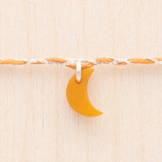 Bracelet lune fin en ivoire végétal réglable