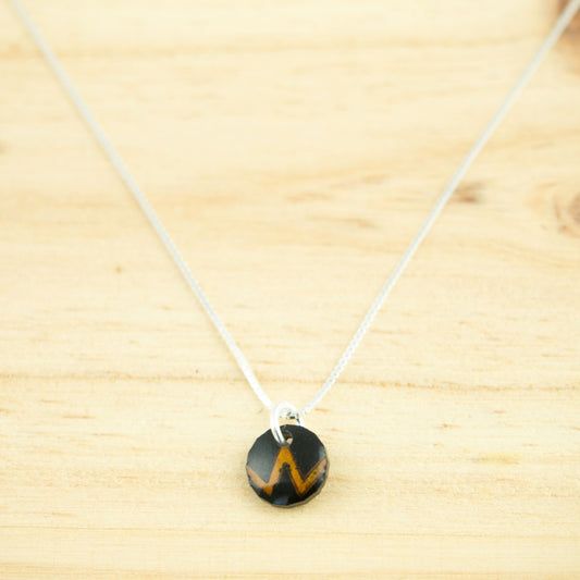 Collier rond en calebasse séchée peint main – 6 finitions de chaîne au choix | Won