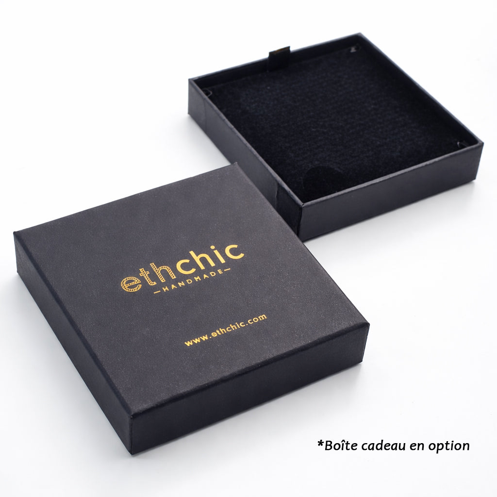 Collier végan en calebasse séchée fait main – 6 finitions de chaîne au choix | Dia