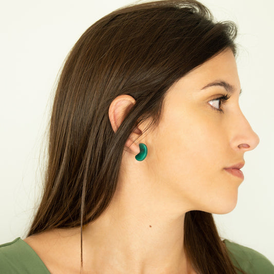 Boucles d’oreilles ivoire végétal boucles d'oreilles disque petites boucles d'oreilles boucles d'oreilles géométrique bijou vegan