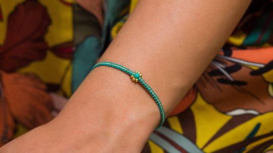 Bracelet fleur vert macramé fait main cristal Murano amitié cadeau réglable cadeau bracelet femme bracelet fille bracelet fin