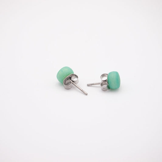 Puces noires +8 couleurs bijoux ivoire végétal boucles d'oreilles puces petites boucles d'oreilles clous d'oreilles minimalistes vegan