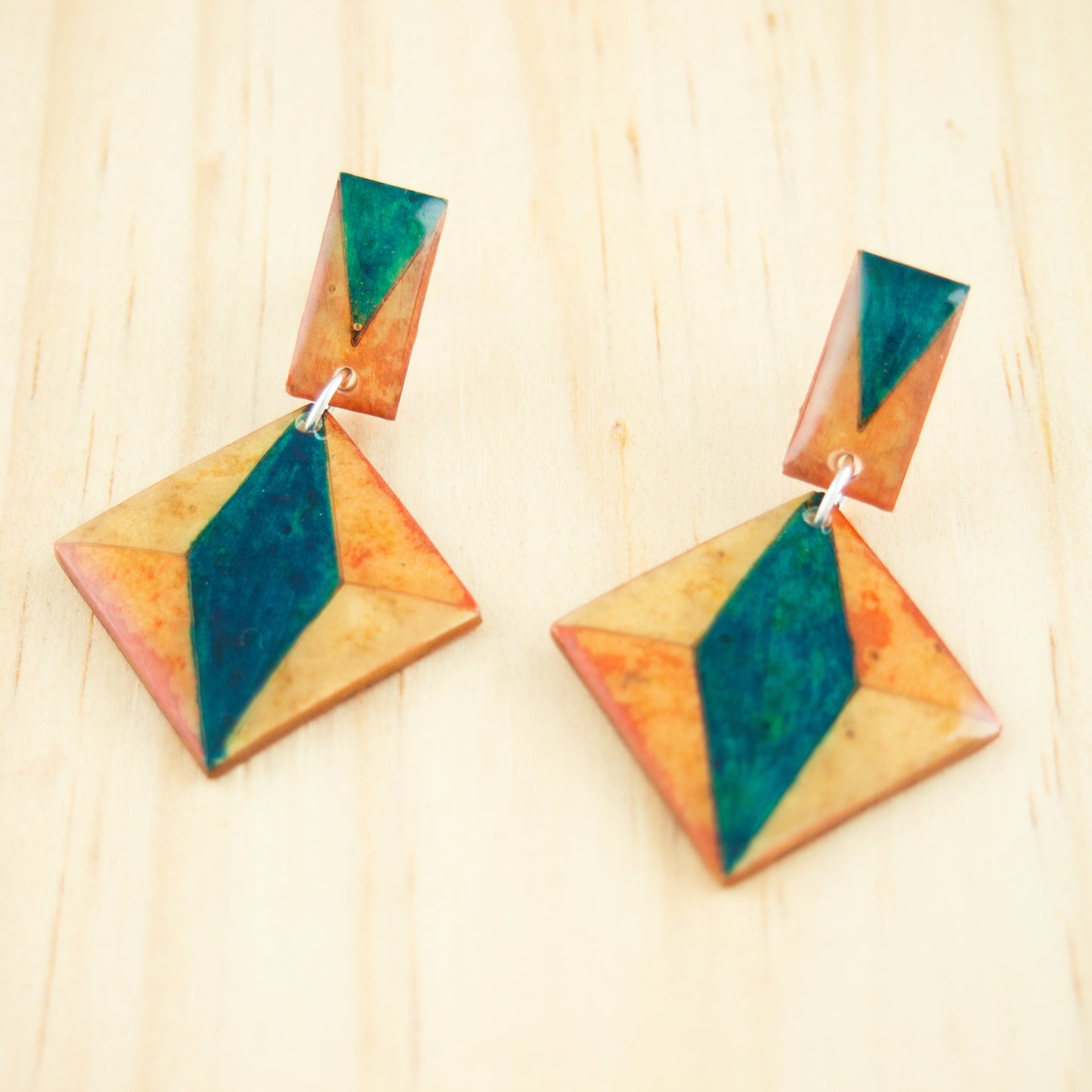 Boucles d'oreilles fruit + argent 925 boucles d'oreilles géométriques nature boucles d'oreilles Pop Art boucles d'oreille pendantes bio