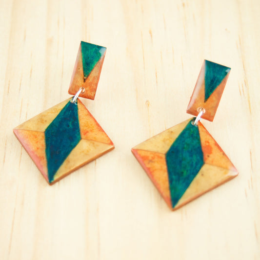 Boucles d'oreilles fruit + argent 925 boucles d'oreilles géométriques nature boucles d'oreilles Pop Art boucles d'oreille pendantes bio