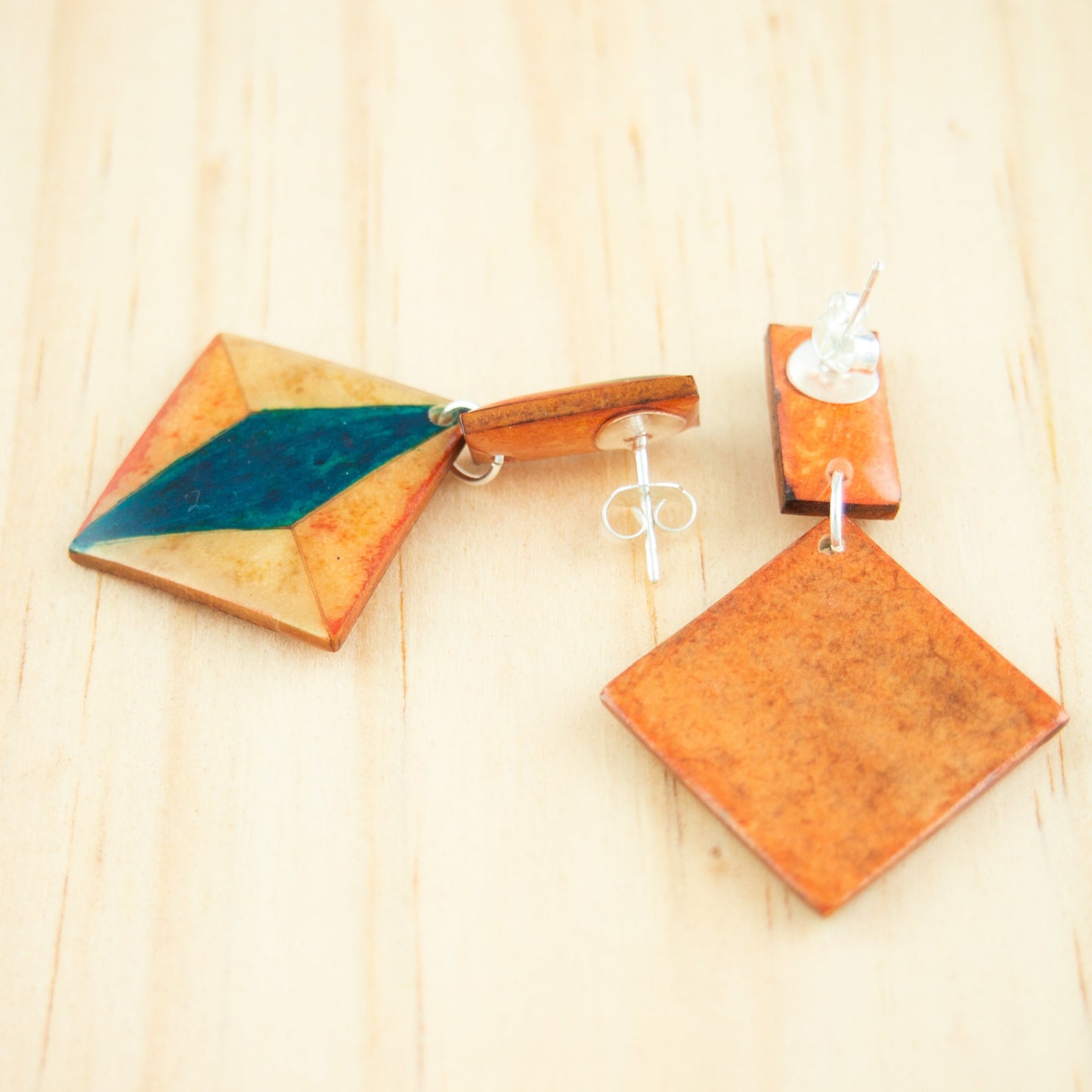 Boucles d'oreilles fruit + argent 925 boucles d'oreilles géométriques nature boucles d'oreilles Pop Art boucles d'oreille pendantes bio