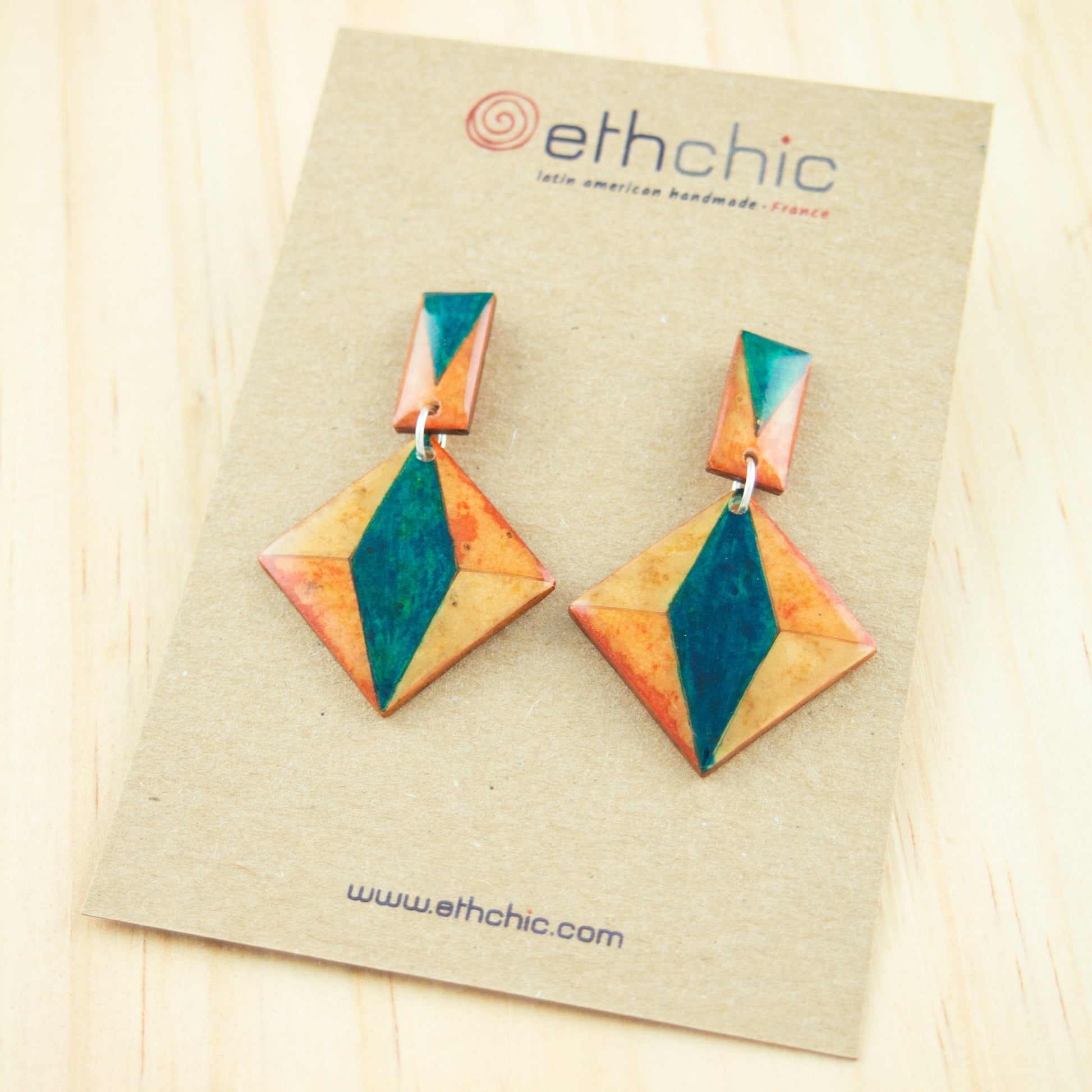 Boucles d'oreilles fruit + argent 925 boucles d'oreilles géométriques nature boucles d'oreilles Pop Art boucles d'oreille pendantes bio