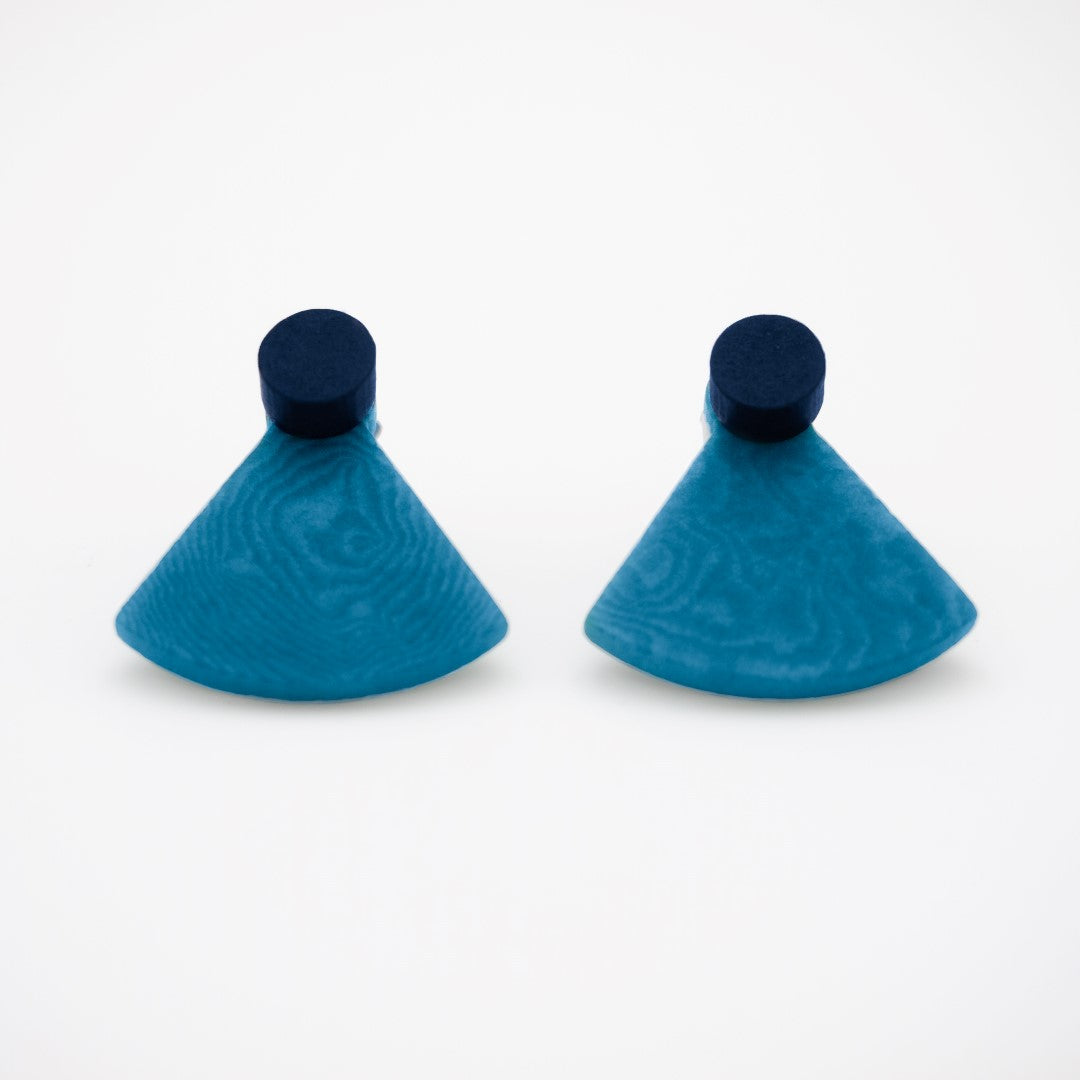 Boucles d'oreilles Ivoire Végétal Devant Derrière Sous Lobes Triangle 3 en  1 | Duo Pre R