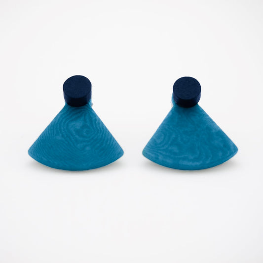 Boucles d'oreilles Ivoire Végétal Devant Derrière Sous Lobes Triangle 3 en  1 | Duo Pre R