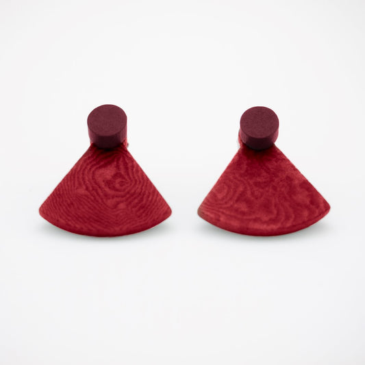 Boucles d'oreilles Ivoire Végétal Devant Derrière Sous Lobes Triangle 3 en  1 | Duo Pre R