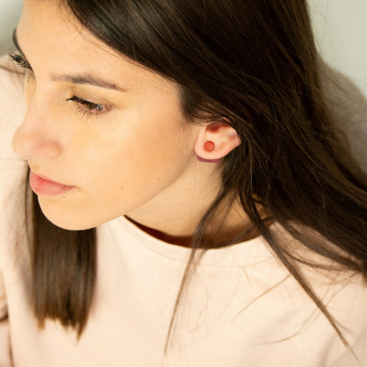 Boucles d'oreilles Ivoire Végétal Devant Derrière Sous Lobes Losanges 3 en  1 | Duo Tri R