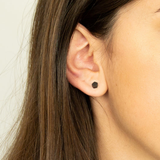 Puces d'oreilles Etoile Ivoire Végétal et Argent Minimalistes Végan Clous | Coletoile