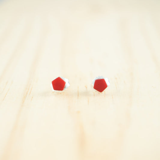 Puces d'oreilles Etoile Ivoire Végétal et Argent Minimalistes Végan Clous | Coletoile