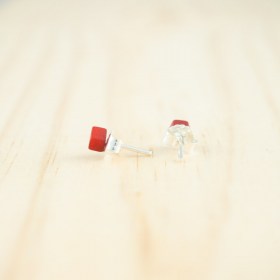 Puces d'oreilles Etoile Ivoire Végétal et Argent Minimalistes Végan Clous | Coletoile