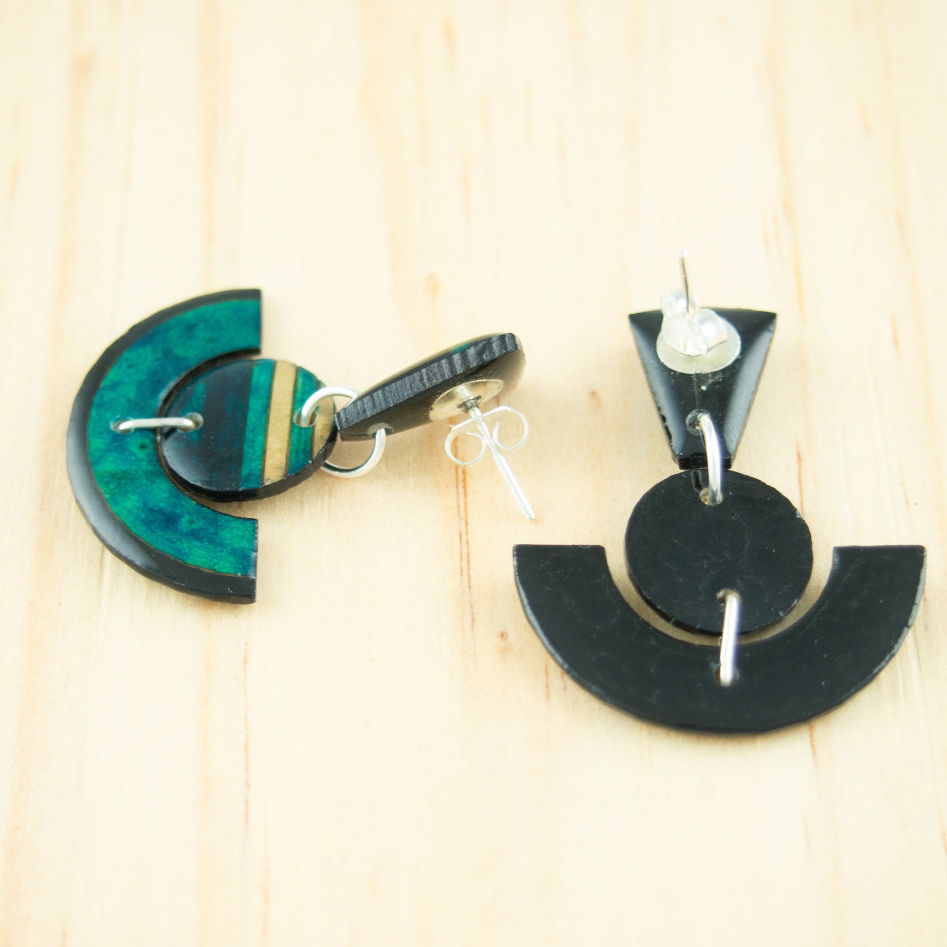 Boucles d'oreilles ethniques fruit + argent 925 boucles d'oreilles tribal bijoux ethniques boucles d'oreille géométriques bijou naturel