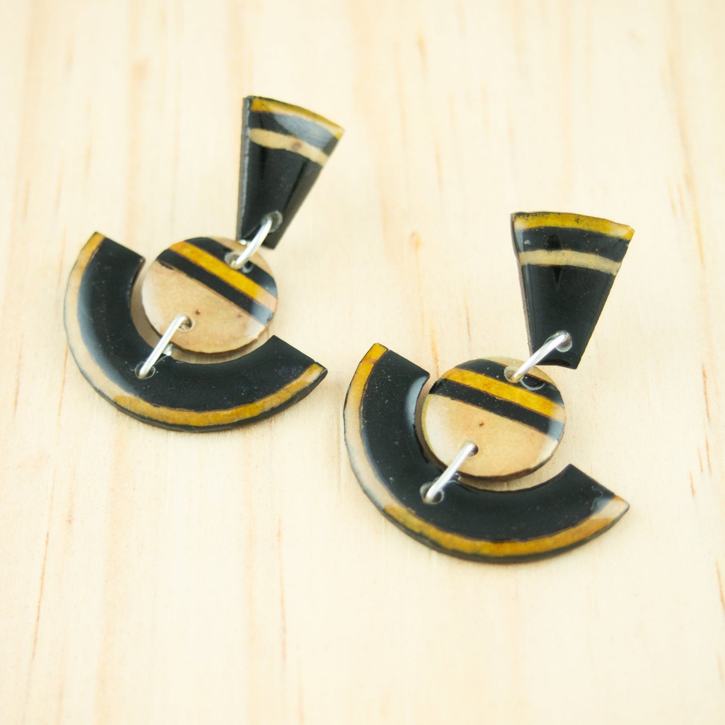 Boucles d'oreilles ethniques fruit + argent 925 boucles d'oreilles tribal bijoux ethniques boucles d'oreille géométriques bijou naturel