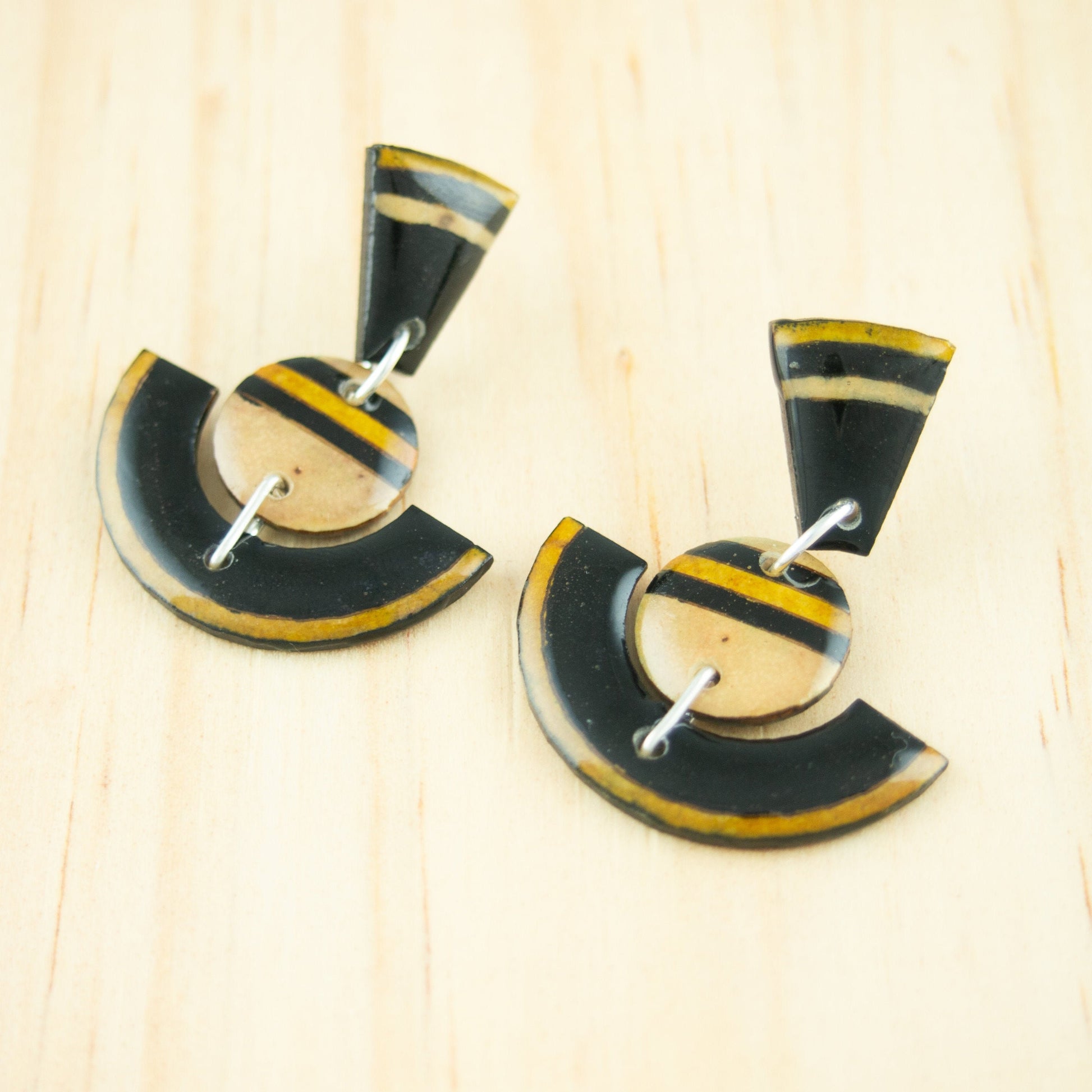 Boucles d'oreilles ethniques fruit + argent 925 boucles d'oreilles tribal bijoux ethniques boucles d'oreille géométriques bijou naturel