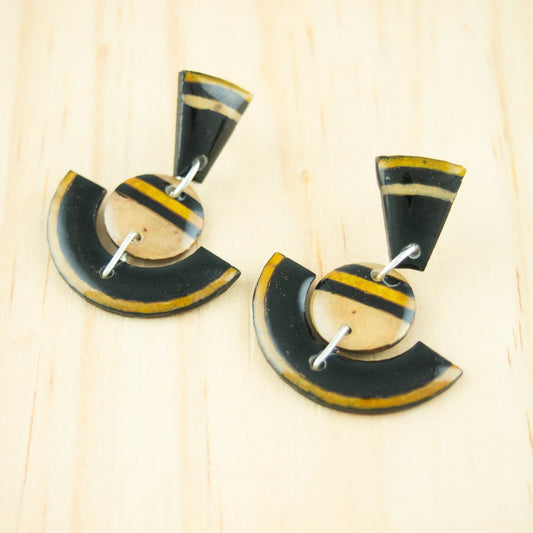 Boucles d'oreilles ethniques fruit + argent 925 boucles d'oreilles tribal bijoux ethniques boucles d'oreille géométriques bijou naturel