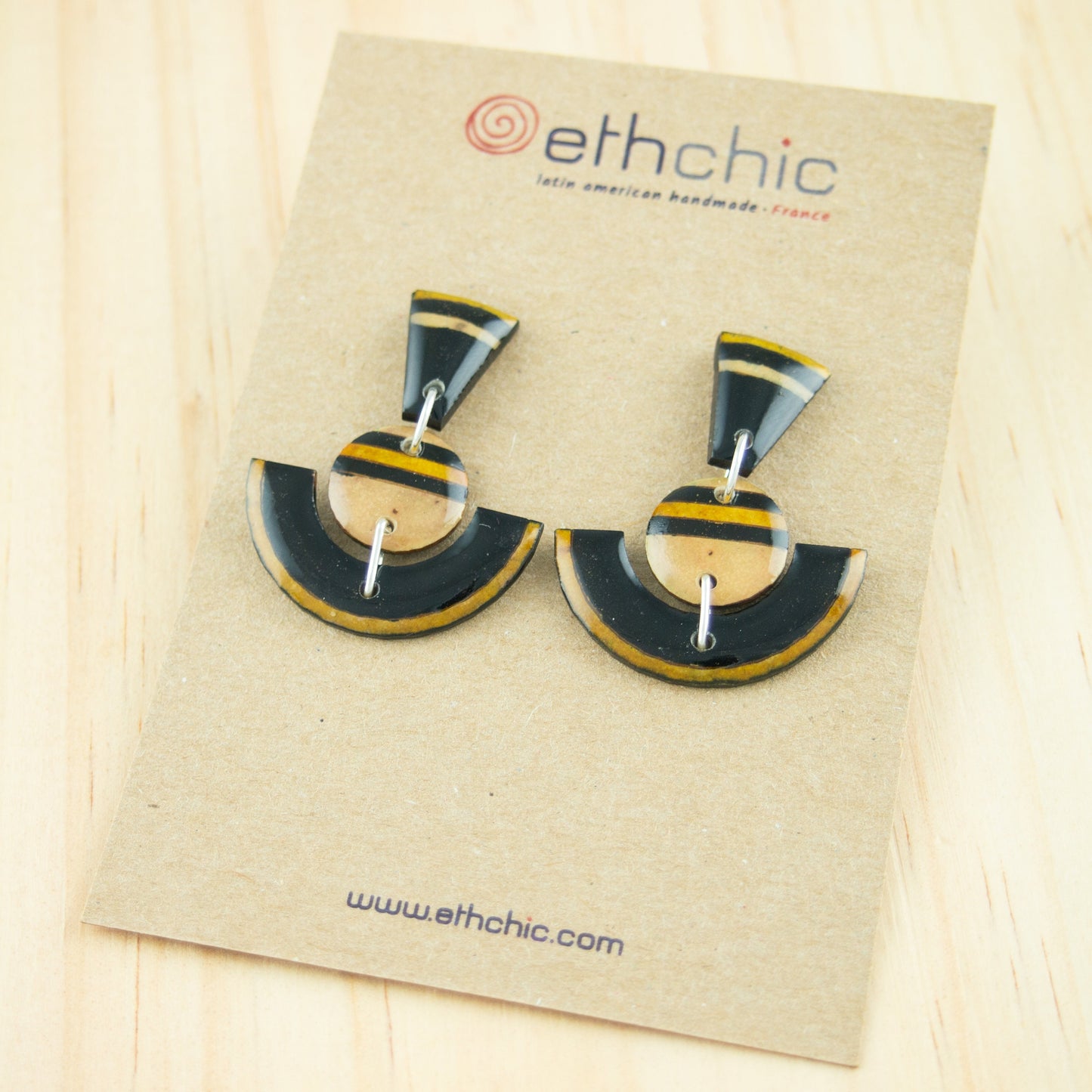 Boucles d'oreilles ethniques fruit + argent 925 boucles d'oreilles tribal bijoux ethniques boucles d'oreille géométriques bijou naturel