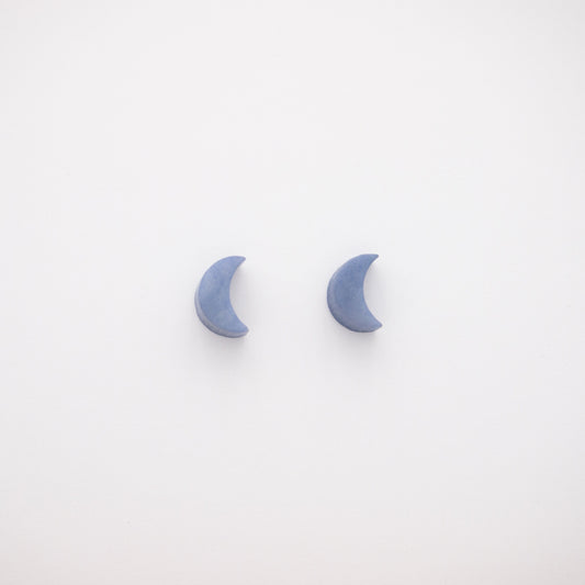 Puces lune bleues puces lune puces ivoire végétal boucles d'oreilles bleues boucle d'oreille lune cadeau éthique