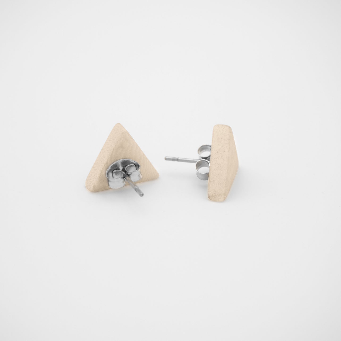 Puces triangles blanches puces triangles puces ivoire végétal boucles d'oreilles blanches boucle d'oreille géométrique cadeau éthique
