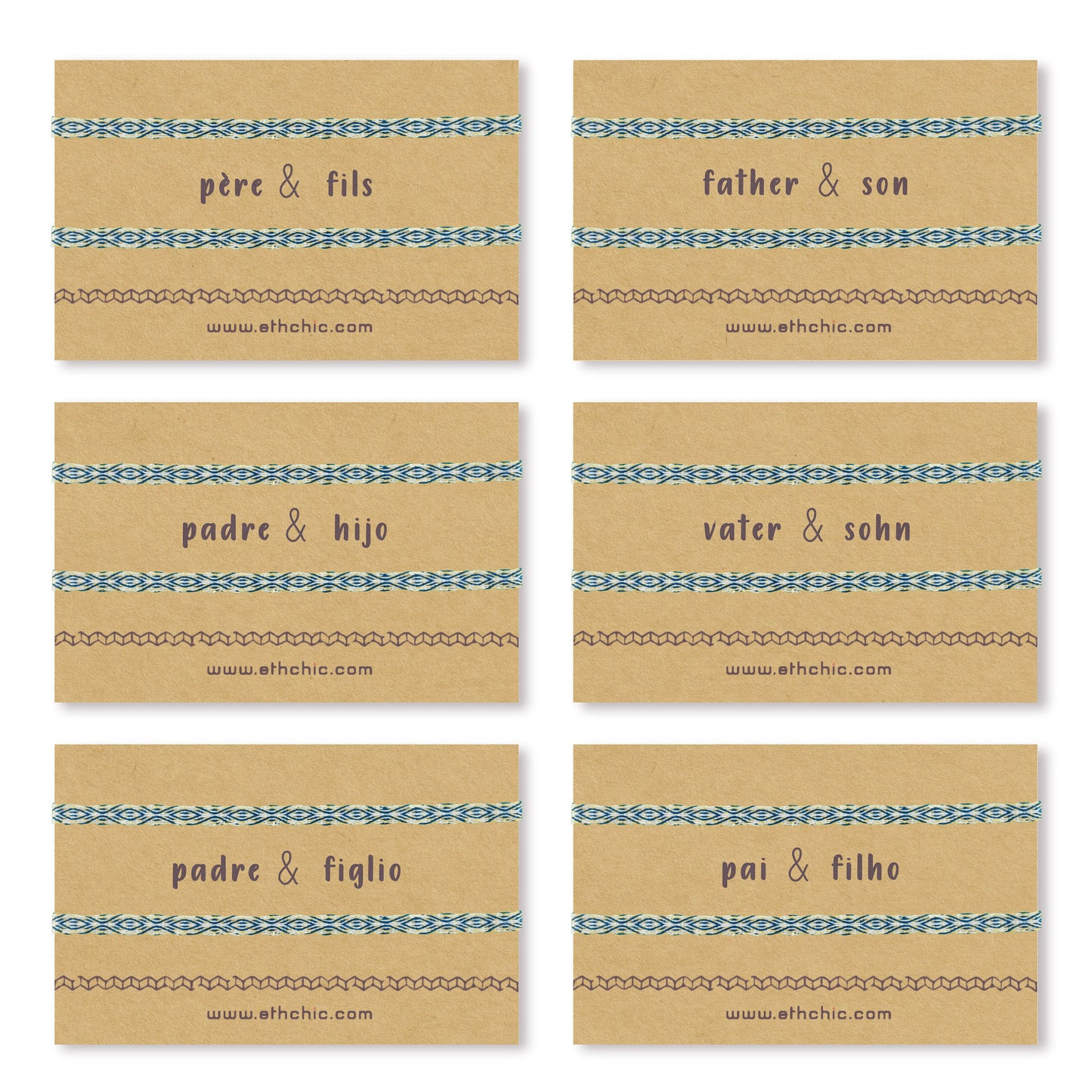 Bracelet père et fils Cadeau père fils Bracelet homme Cadeau fête des pères Bracelet fin Bracelet tissé main Bracelets assortis, multilangue