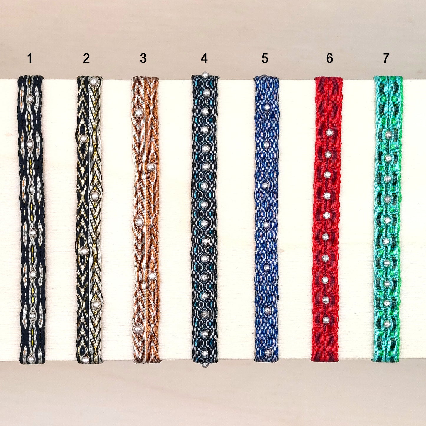 Bracelet Tissé 80 Fils Perles Argent Bohème Chic Ajustable Fait Main | Pibi 80 Rev