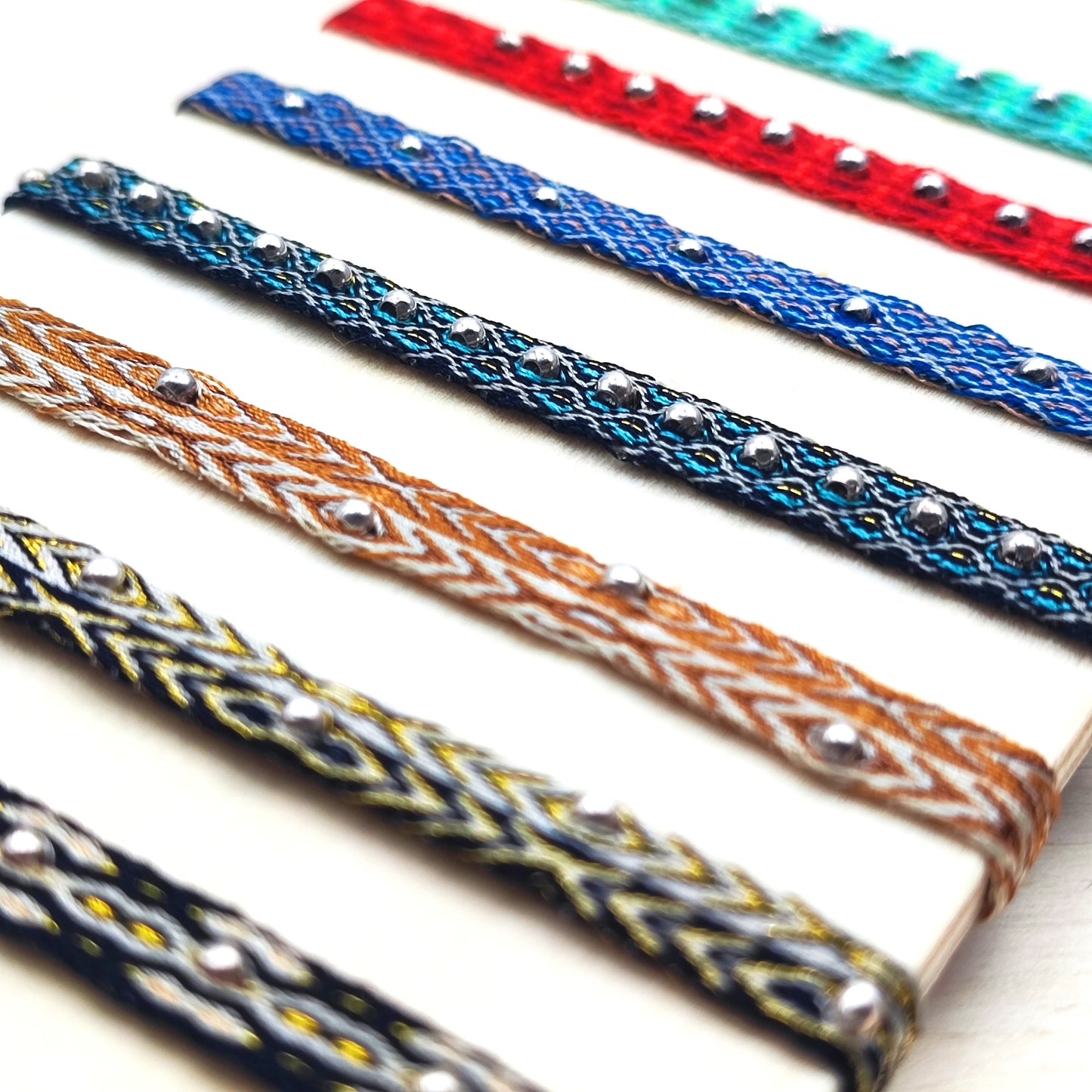 Bracelet Tissé 80 Fils Perles Argent Bohème Chic Ajustable Fait Main | Pibi 80 Rev