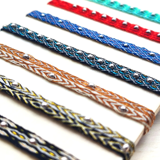 Bracelet Tissé 80 Fils Perles Argent Bohème Chic Ajustable Fait Main | Pibi 80 Rev