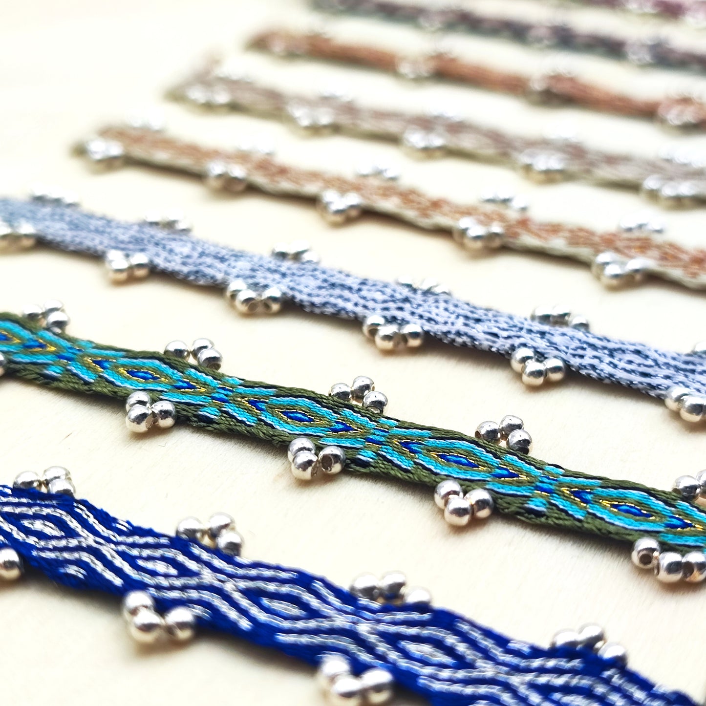 Bracelet Bohème 80 Fils Ethnique Chic Hippie Tissé Main Perles Argent | Pibi 3