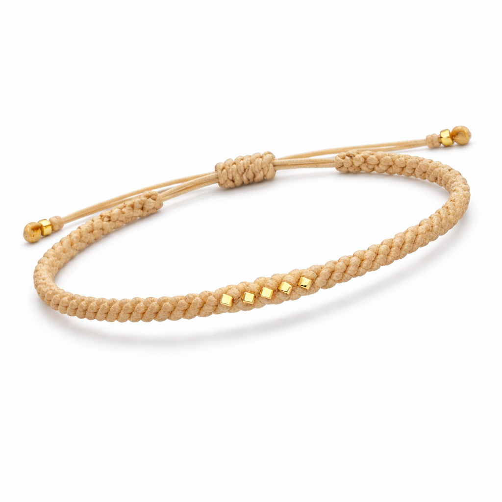 Bracelet Fin en Macramé et Miyuki Fait Main Ajustable Femme Chic| Macrayuki