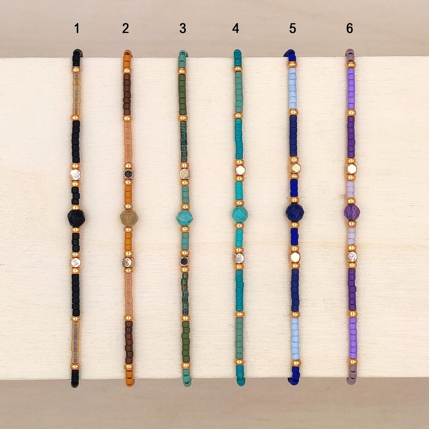 Bracelet Pierre Naturelle et Miyuki Fait Main Réglable Femme Fille Bohème | Delistone
