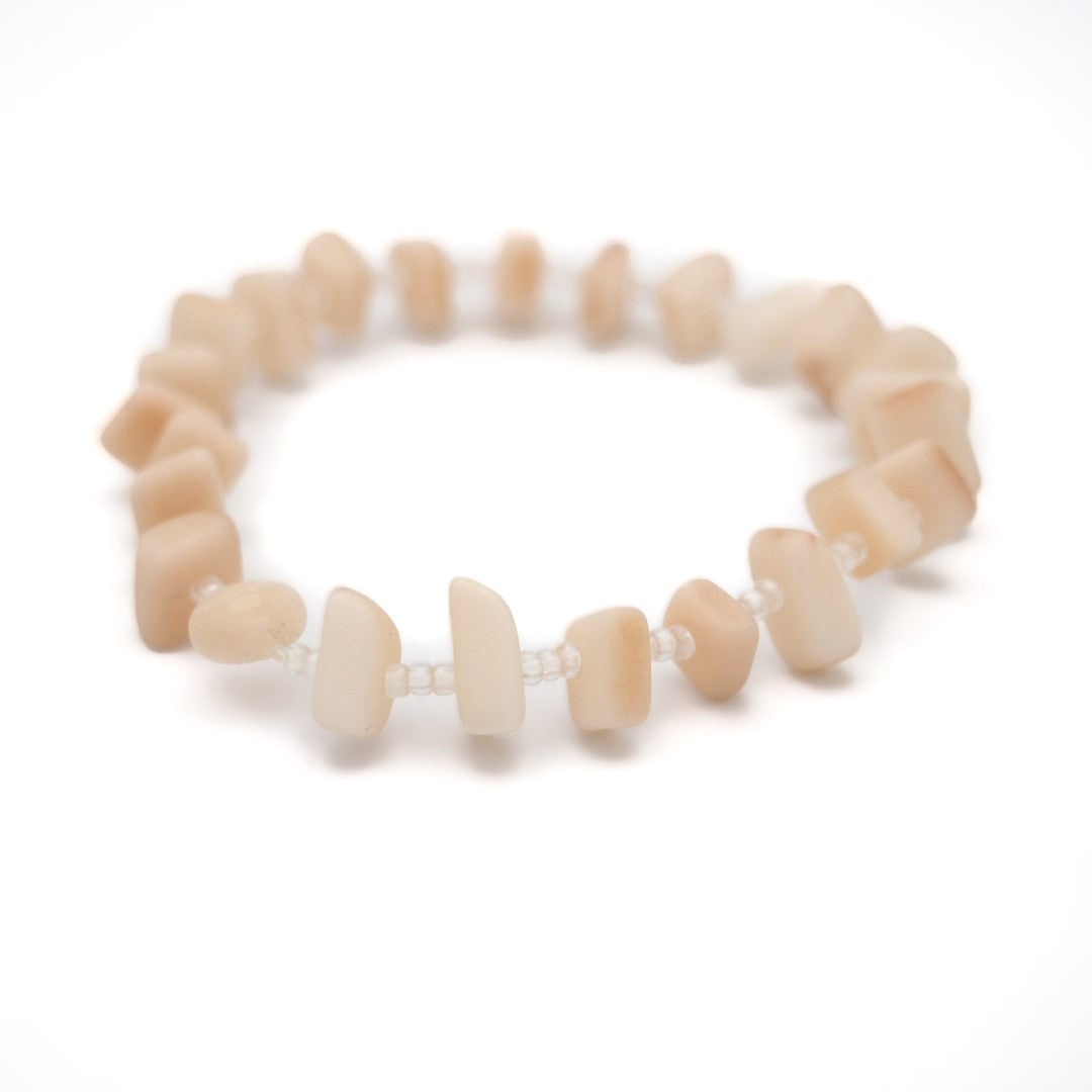 Bracelet fait main en Ivoire Végétal Elastique Brut | Rok