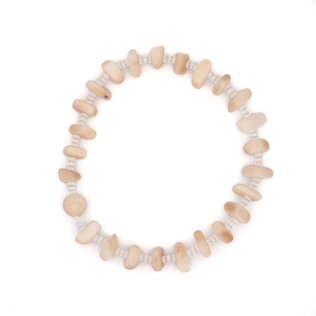 Bracelet fait main en Ivoire Végétal Elastique Brut | Rok
