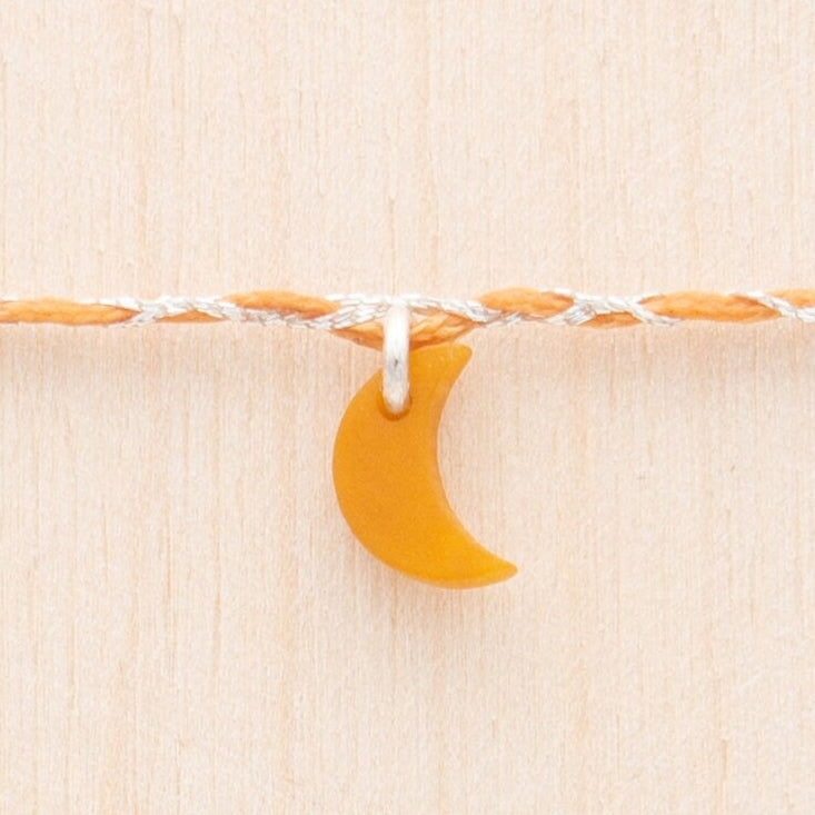 Bracelet lune fin en ivoire végétal réglable