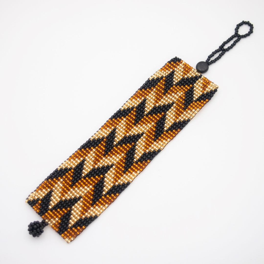 Manchette Perles Géométrique Bracelet Large Rocaille | Brama Eclair