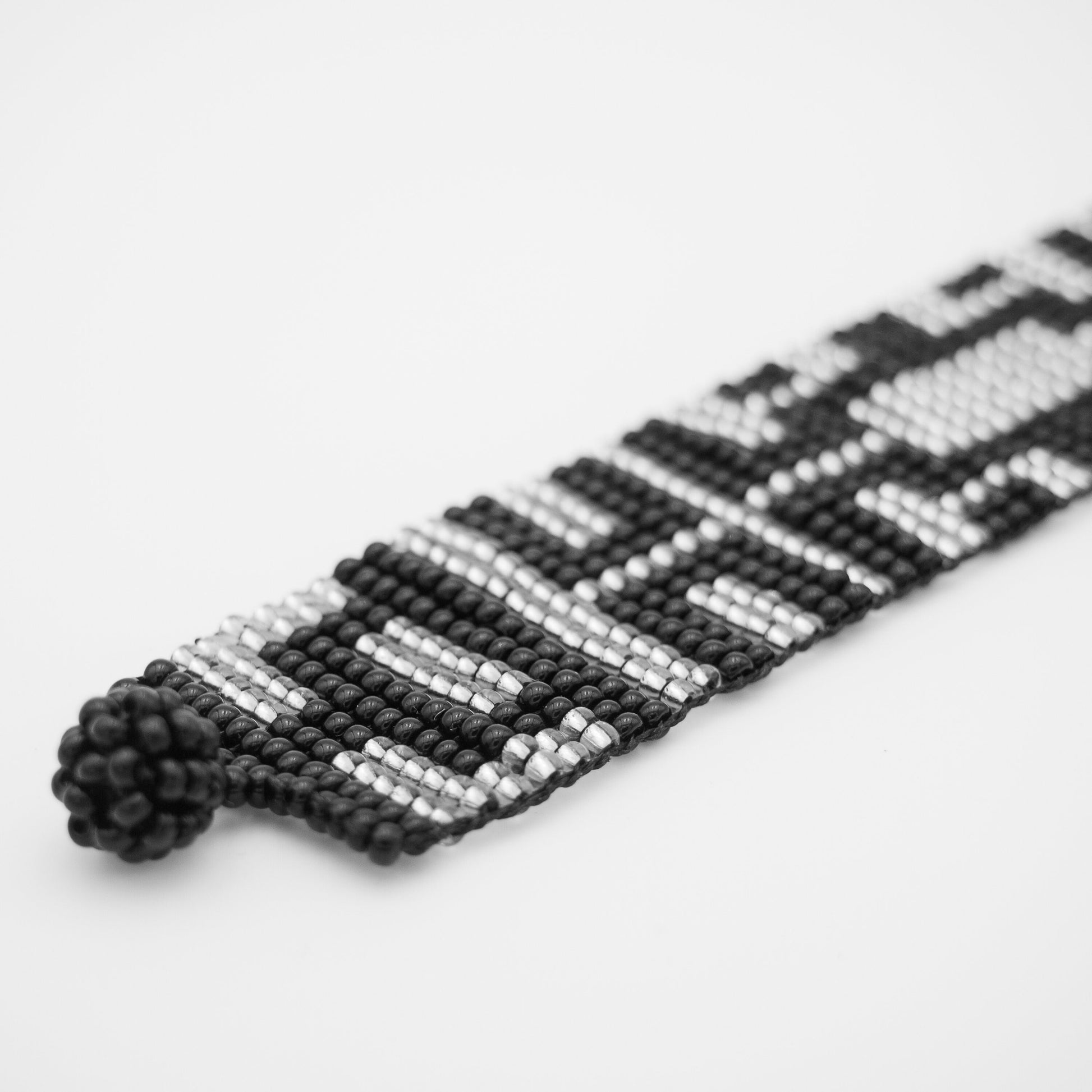 Bracelet perles Bracelet noir doré Bracelet géométrique Bracelet large Bracelet perles rocaille Bracelet années 20 Bracelet art déco