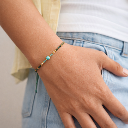 Bracelet Pierre Naturelle et Miyuki Fait Main Réglable Femme Fille Bohème | Delistone