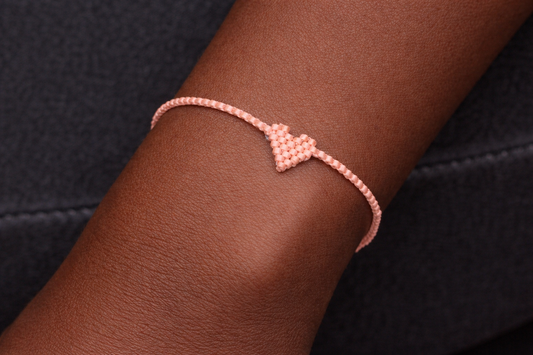 Bracelet Cœur Miyuki Fin Ajustable| Corayuki