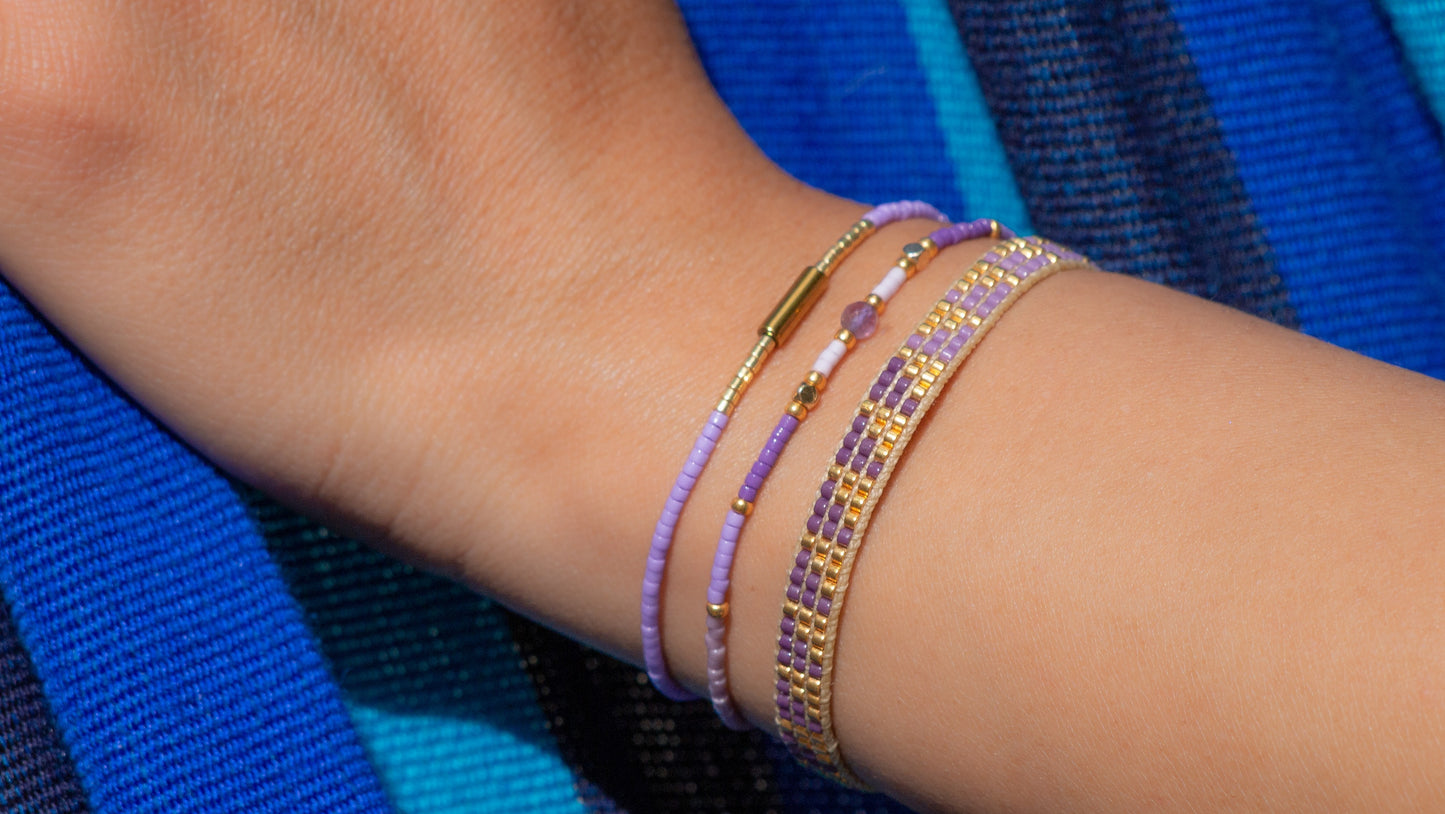 Bracelet Fin Hématite et Miyuki Fait Main Réglable Femme Fille Boho Chic| Cilmatite