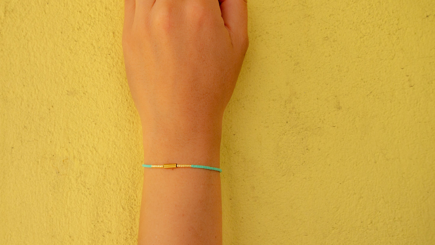 Bracelet Fin Hématite et Miyuki Fait Main Réglable Femme Fille Boho Chic| Cilmatite