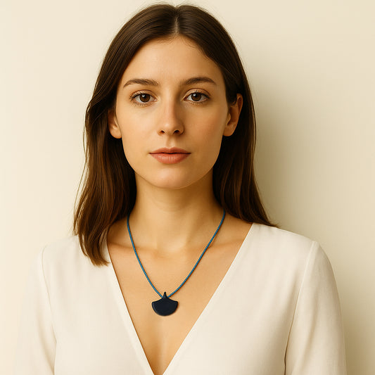 Collier Réglable en Ivoire Végétal Nature Foglia