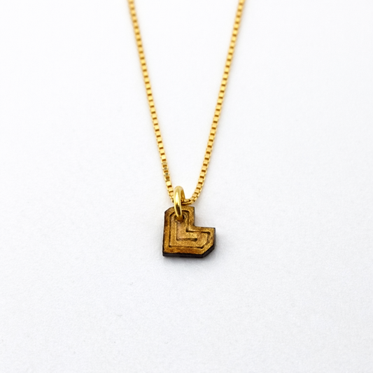 Collier en calebasse séchée peint main –  6 finitions de chaîne au choix | Cœur