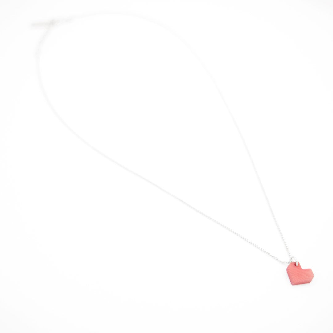 Collier Mini Charm Cœur en Ivoire Végétal – 6 finitions de chaîne au choix