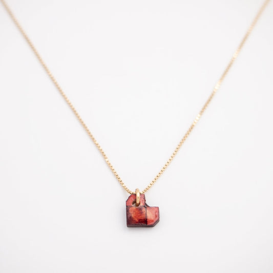 Collier en calebasse séchée peint main –  6 finitions de chaîne au choix | Cœur