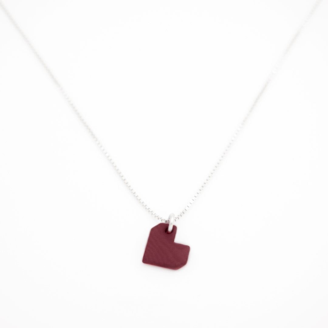 Collier Mini Charm Cœur en Ivoire Végétal – 6 finitions de chaîne au choix