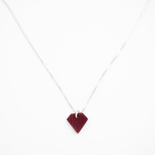 Collier Mini Charm Diamant en Ivoire Végétal – 6 finitions de chaîne au choix