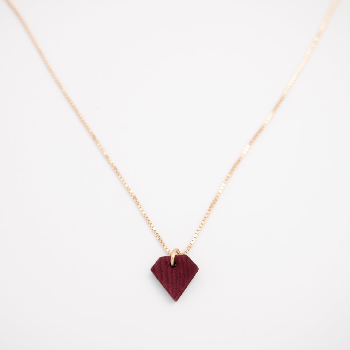 Collier Mini Charm Diamant en Ivoire Végétal – 6 finitions de chaîne au choix