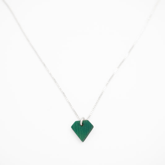 Collier Mini Charm Diamant en Ivoire Végétal – 6 finitions de chaîne au choix