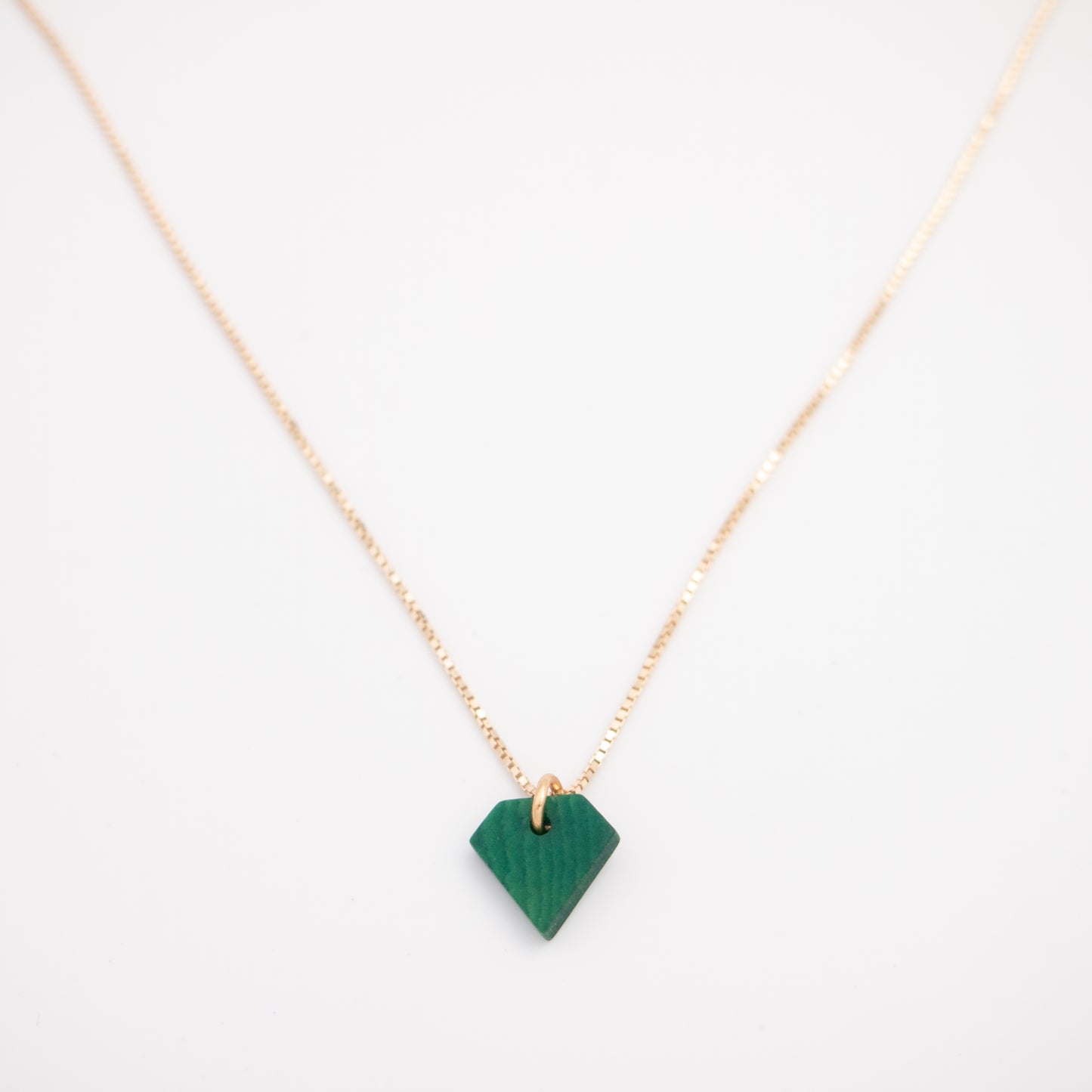 Collier Mini Charm Diamant en Ivoire Végétal – 6 finitions de chaîne au choix