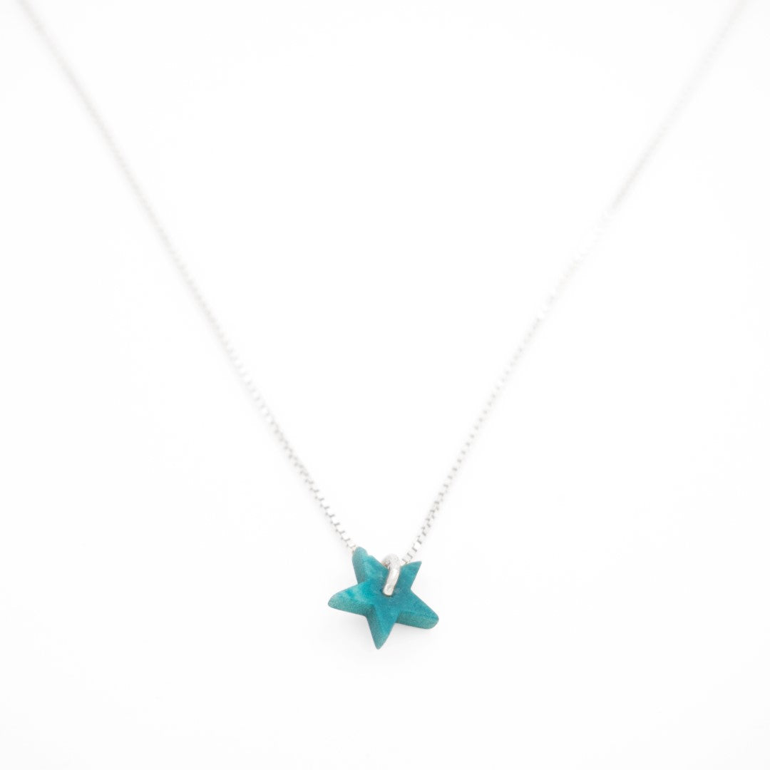 Collier Mini Charm Etoile en Ivoire Végétal – 6 finitions de chaîne au choix